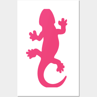 Pink Lizard Posters and Art